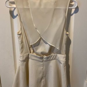 Pleather high low top with open back